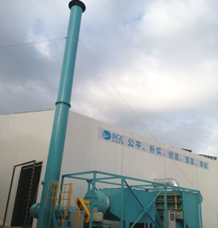 广东某玻璃厂大棚尾气处理